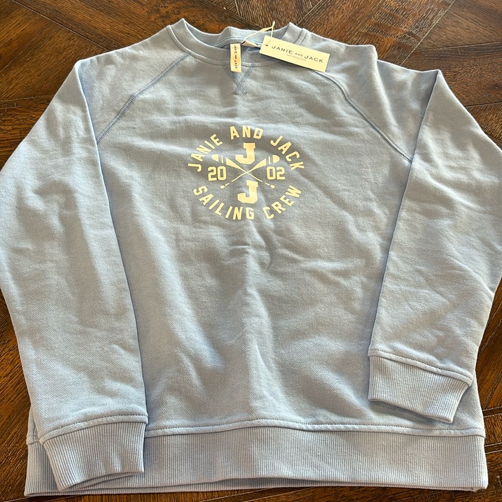 Janie and Jack blue sweatshirt sz 12